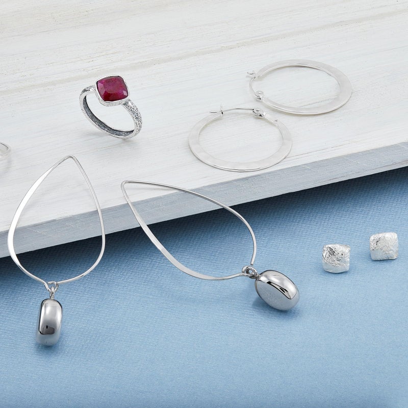 Silpada 'Wire Drop' Earrings in Rhodium-Plated Sterling Silver - Image 5